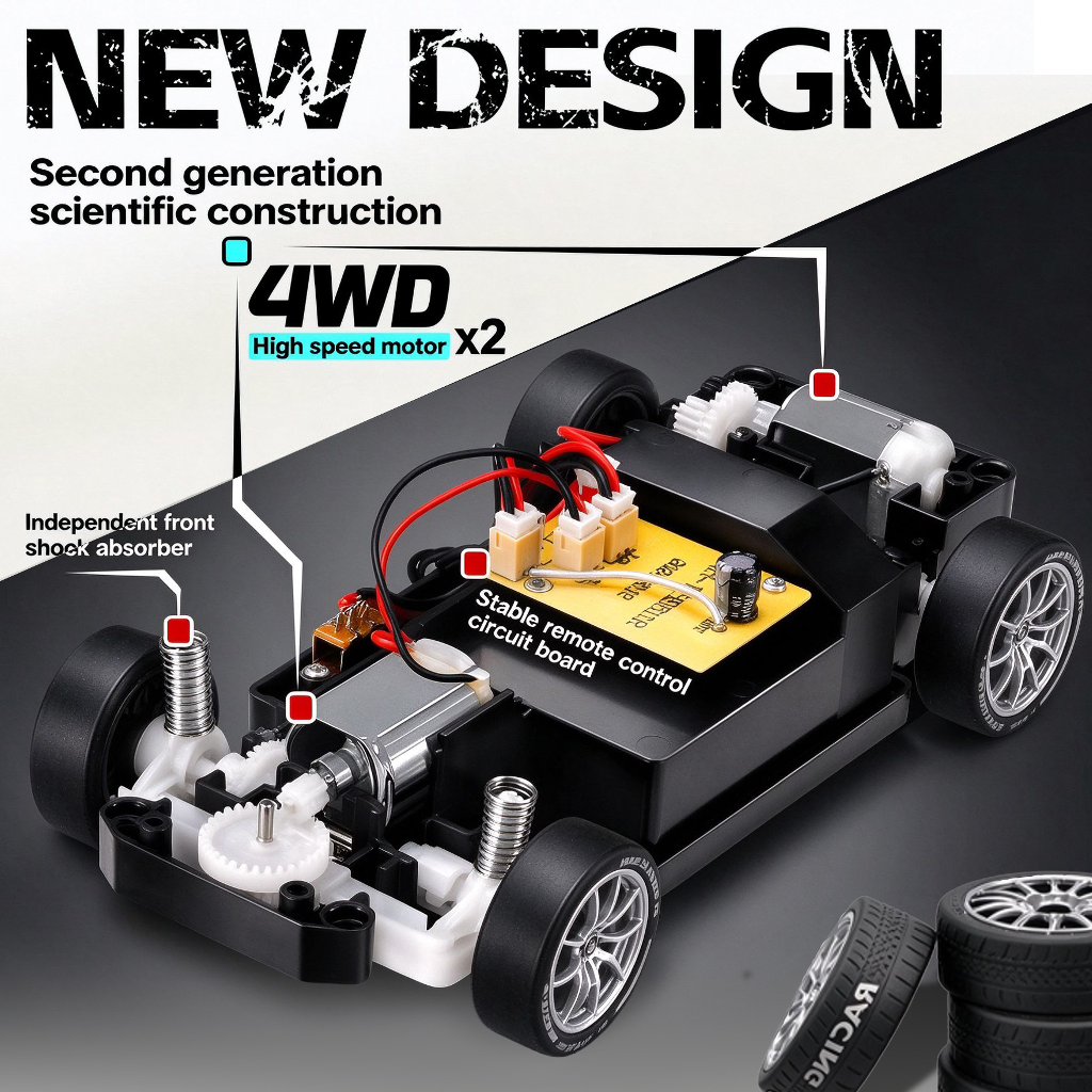 Coche RC 4WD 1:24 50KM/H, Coch - Victor Racket Jetspeed reseña y precio